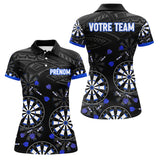 Polo Fléchettes Personnalisé – Design Cibles Bleu Royal - Polo Femme