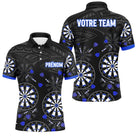 Polo Fléchettes Personnalisé – Design Cibles Bleu Royal - Polo Homme