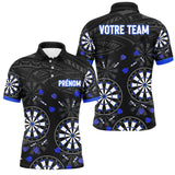 Polo Fléchettes Personnalisé – Design Cibles Bleu Royal - Polo Homme