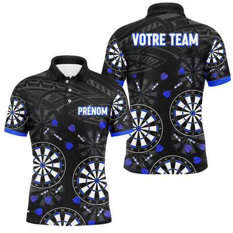 Polo Fléchettes Personnalisé – Design Cibles Bleu Royal - Polo Homme