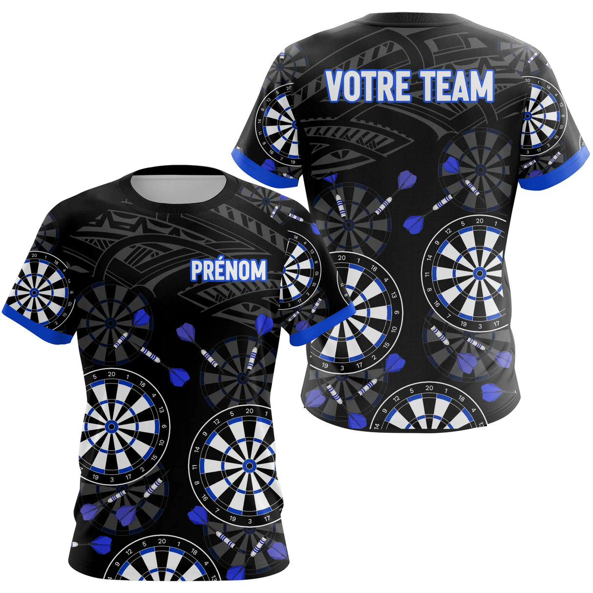 Polo Fléchettes Personnalisé – Design Cibles Bleu Royal - T-Shirt Femme