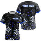 Polo Fléchettes Personnalisé – Design Cibles Bleu Royal - T-Shirt Femme