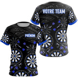 Polo Fléchettes Personnalisé – Design Cibles Bleu Royal - T-Shirt Femme