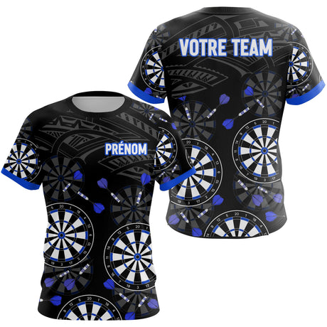 Polo Fléchettes Personnalisé – Design Cibles Bleu Royal - T-Shirt Femme