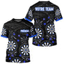 Polo Fléchettes Personnalisé – Design Cibles Bleu Royal - T-Shirt Homme