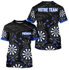Polo Fléchettes Personnalisé – Design Cibles Bleu Royal - T-Shirt Homme