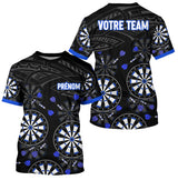 Polo Fléchettes Personnalisé – Design Cibles Bleu Royal - T-Shirt Homme