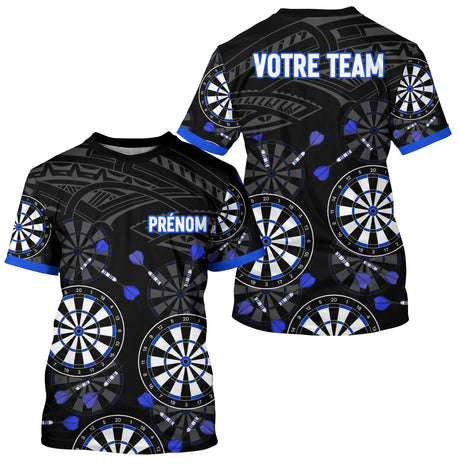 Polo Fléchettes Personnalisé – Design Cibles Bleu Royal - T-Shirt Homme