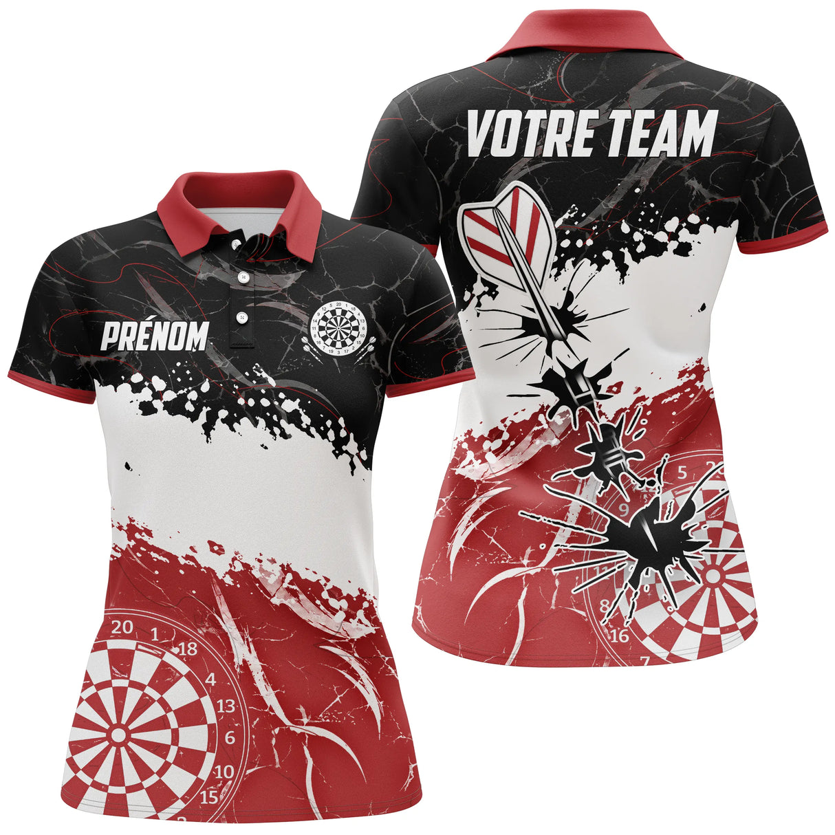 Polo Fléchettes Personnalisé – Design Graphisme Moderne - Polo Femme