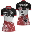 Polo Fléchettes Personnalisé – Design Graphisme Moderne - Polo Zippé Femme