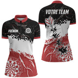 Polo Fléchettes Personnalisé – Design Graphisme Moderne - Polo Zippé Femme