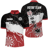 Polo Fléchettes Personnalisé – Design Graphisme Moderne - Polo Zippé Homme