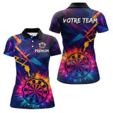 Polo Fléchettes Personnalisé – Design Néon & Cible Électrique - Polo Femme