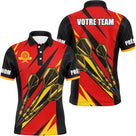 Polo Fléchettes Personnalisé – Design Rouge & Noir Gold Édition - Polo Homme