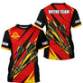 Polo Fléchettes Personnalisé – Design Rouge & Noir Gold Édition - T-Shirt Homme