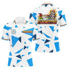 Polo Fléchettes Personnalisé – Design Triangles Bleu Marine - Polo Homme