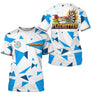 Polo Fléchettes Personnalisé – Design Triangles Bleu Marine - T-Shirt Homme