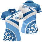 Polo Fléchettes Personnalisé – Design Étoilé Bleu Ciel - Polo Femme