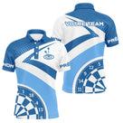 Polo Fléchettes Personnalisé – Design Étoilé Bleu Ciel - Polo Homme
