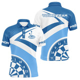 Polo Fléchettes Personnalisé – Design Étoilé Bleu Ciel - Polo Homme