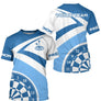 Polo Fléchettes Personnalisé – Design Étoilé Bleu Ciel - T-Shirt Homme