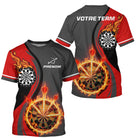 Polo Fléchettes Personnalisé – Esprit Champion Rouge & Noir - T-Shirt Homme