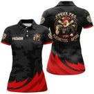 Polo Fléchettes Personnalisé Gaulois – Coq Rebelle Noir & Rouge - Polo Femme