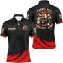 Polo Fléchettes Personnalisé Gaulois – Coq Rebelle Noir & Rouge - Polo Homme