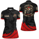 Polo Fléchettes Personnalisé Gaulois – Coq Rebelle Noir & Rouge - Polo Zippé Femme