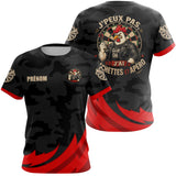 Polo Fléchettes Personnalisé Gaulois – Coq Rebelle Noir & Rouge - T-Shirt Femme