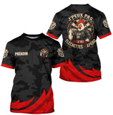Polo Fléchettes Personnalisé Gaulois – Coq Rebelle Noir & Rouge - T-Shirt Homme