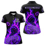 Polo Fléchettes Personnalisé – Main Feu Violette Cible - Polo Femme