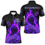 Polo Fléchettes Personnalisé – Main Feu Violette Cible - Polo Homme