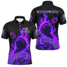 Polo Fléchettes Personnalisé – Main Feu Violette Cible - Polo Homme