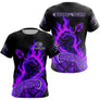 Polo Fléchettes Personnalisé – Main Feu Violette Cible - T-Shirt Femme