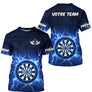 Polo Fléchettes Personnalisé Marine – Éclair Électrique Cible - T-Shirt Homme