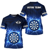 Polo Fléchettes Personnalisé Marine – Éclair Électrique Cible - T-Shirt Homme
