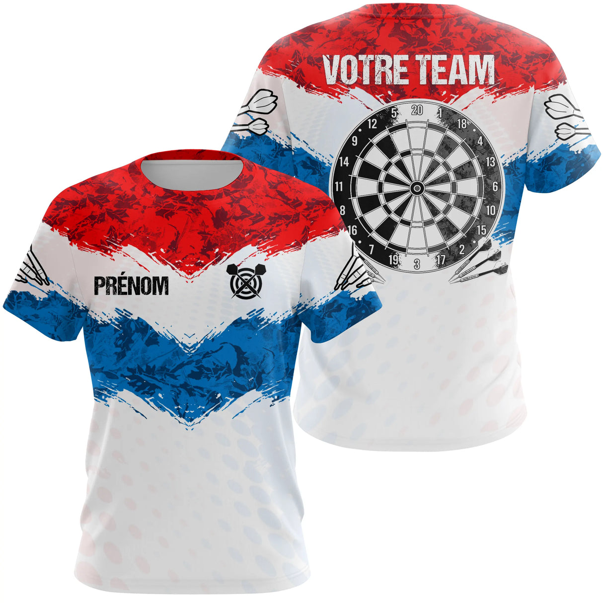 Polo Fléchettes Personnalisé – Motif Effet Peinture - T-Shirt Femme