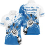 Polo Fléchettes Personnalisé – Motif Splash Bleu - Polo Homme