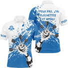 Polo Fléchettes Personnalisé – Motif Splash Bleu - Polo Homme