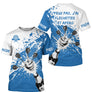 Polo Fléchettes Personnalisé – Motif Splash Bleu - T-Shirt Homme