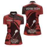 Polo Fléchettes Personnalisé – Motif Tribal & Cible - Polo Zippé Femme