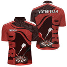 Polo Fléchettes Personnalisé – Motif Tribal & Cible - Polo Zippé Homme