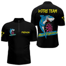 Polo Fléchettes Personnalisé Noir - Fighters Team Design - Polo Zippé Homme