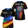 Polo Fléchettes Personnalisé Noir – Cible Multicolore Artistique - T-Shirt Homme