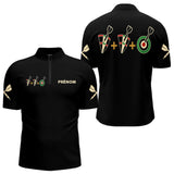 Polo Fléchettes Personnalisé Noir – Cible Visiez Perfection - Polo Zippé Homme