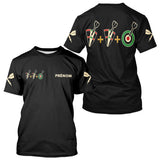 Polo Fléchettes Personnalisé Noir – Cible Visiez Perfection - T-Shirt Homme