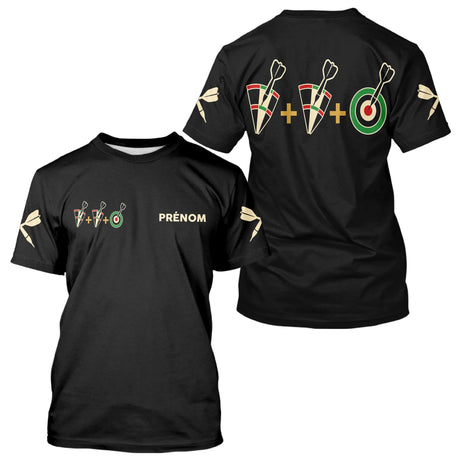 Polo Fléchettes Personnalisé Noir – Cible Visiez Perfection - T-Shirt Homme