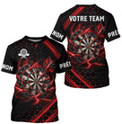 Polo Fléchettes Personnalisé Premium – Effets Éclairs Rouges - T-Shirt Homme