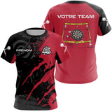 Polo Fléchettes Personnalisé – Rouge & Noir Zone Impact - T-Shirt Femme